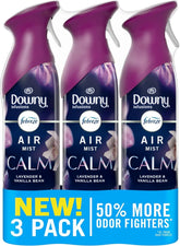 Febreze Air Mist, Air Freshener Spray, Odor Fighting Room Spray, Deodorizer for Home Bathroom Kitchen Office Apartment Dorm Room Classroom, Downy Calm Lavender & Vanilla Bean Scent, 8.1oz (Pack of 3)