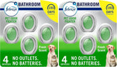 Febreze Multicolor Bathroom Air Freshener,Odor-Fighting,Plug in Alternative,Air Fresheners for Home,Bathroom,Kitchen,and Closet,Heavy Duty Pet Scent,4 Count (Pack of 2)