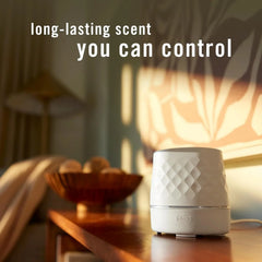 Febreze Plug Scent Booster in White, Continuous Scent Device Oil Diffuser, Compatible with Febreze Air Freshener Plug in Refills (Pack of 2)