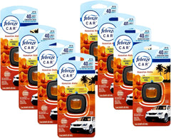 Febreze Odor Clear Car Vent Air Freshener Clip, Hawaiian Aloha 0.06 Fl.Oz - 8 Pack